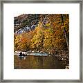 Canoeing The Buffalo River At Steel Creek Framed Print