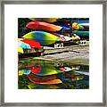 Canoes - Lake Wingra - Madison - Wisconsin Framed Print