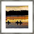 Canoes On The Potomac River Framed Print