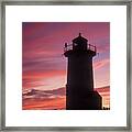 Cape Cod Nobska Lighthouse Sunset Framed Print