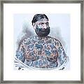 Captain Costentenus Tattoed From Head To Foot Framed Print