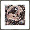 Carolina Panthers Football Helmet Painting Wall Art Framed Print