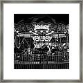 Carousel At Night  Bw 2017 2 Framed Print