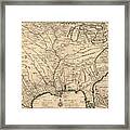 Carte De La Louisiane Et Du Cours Du Mississipi 1718 Framed Print