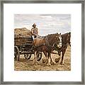 Carting Hay Framed Print