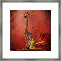 Cartoon Giraffe Framed Print