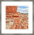 Castle High Above Wash 5 In Valley Of Fire Framed Print