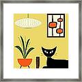Cat On Tabletop With Mini Mod Pods 3 Framed Print