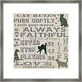 Cat Rules-jp3038 Framed Print