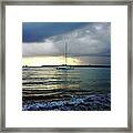 Catamaran At Sunrise Framed Print