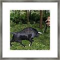 Catching A Bull By The Horns Framed Print