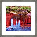 Cathedral Rock Reflection Painterly Framed Print