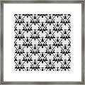 Cats And Catnip Pattern Framed Print