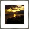 Cavendish Sunrise Behind Passing Storm Clouds Framed Print