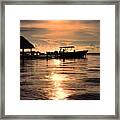 Caye Caulker At Sunset Framed Print