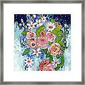 Celestial Sky Flower Garden Framed Print
