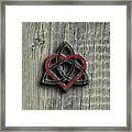 Celtic Knotwork Valentine Heart Wood Texture 2 Framed Print