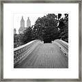 Central Park Bow Bridge With The San Remo Framed Print