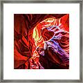 Consuming Fire Of Antelope Canyon - Page Arizona Framed Print