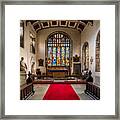 Chapel Stained Glass Framed Print