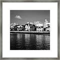 Charleston Battery Row Black And White Framed Print
