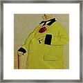 Charlie In A Fancy Yellow Coat And Top Hat Framed Print