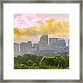 Charlotte North Carolina City Skyline Framed Print