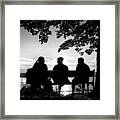 Chatting - Bergen, Norway - Black And White Street Photography Framed Print
