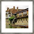 Chauffeur Punts Station In Cambridge. Framed Print