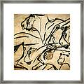Chauvet Cave Lions Framed Print