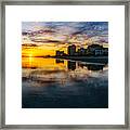 Cherry Grove Beach Front Sunset Framed Print