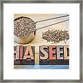 Chia Seeds Scoop And Typography Framed Print