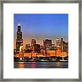 Chicago Dusk Framed Print