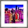 Chicago Glowing Framed Print