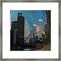 Chicago Over Clark St. Bridge Framed Print