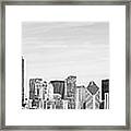 Chicago Panorama Skyline High Resolution Black And White Photo Framed Print