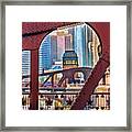 Chicago River Bridge Framed Framed Print