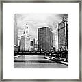 Chicago River Buildings Skyline Framed Print