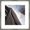 Chicago Skyscraper And Sky View Framed Print