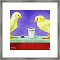 Chicks And Cheep Red Wine.. Framed Print