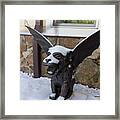 Chimera In The Snow Framed Print