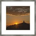 Chimney Rock Sunset Framed Print