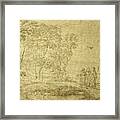 Christ And The Disciples On The Road To Emmaus Framed Print