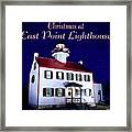 Christmas At East Point Lighthouse 2 Framed Print