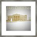 Christmas Card White House Framed Print