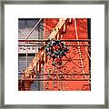 Christmas Lights On The Little Italy Fire Escape New York City Framed Print
