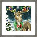 Christmas Moose Framed Print