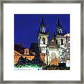 Christmas Star In Old Town Square Prague Framed Print