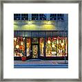 Christmas Storefront Framed Print
