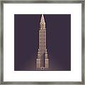 Chrysler Building - Vintage Dark Framed Print